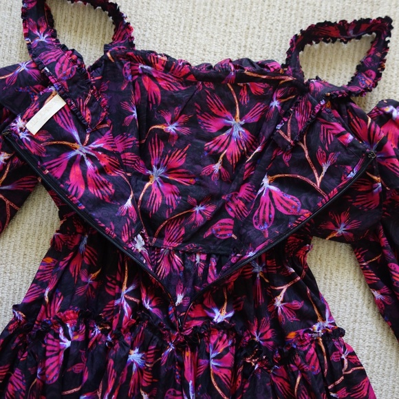 ULLA JOHNSON off the shoulder Caprice Midi Dress - Picture 9 of 12